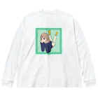 世夏綾那のレトロ韓国ガール♡ ビッグシルエットロングスリーブTシャツ