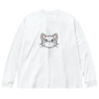 ドットのねここ ビッグシルエットロングスリーブTシャツ