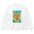 100 Papageno Storyの飛べない鳥のかけるん Big Long Sleeve T-Shirt