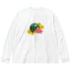 cheat omeletteのスイカの花 Big Long Sleeve T-Shirt