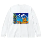 GALLERY misutawoのチェコ プラハの天文時計とティーン教会 Big Long Sleeve T-Shirt