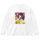 chicodeza by suzuriの花の女の子 Big Long Sleeve T-Shirt