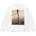 aoi.aoの砂浜の上の足跡 - I was, I am, I will be Big Long Sleeve T-Shirt