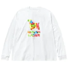 onehappinessのイングリッシュコッカースパニエル　骨ガム ビッグシルエットロングスリーブTシャツ