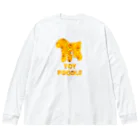 onehappinessのトイプードル　ガーベラ ビッグシルエットロングスリーブTシャツ