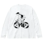 山形屋米店のピストバイクでポタリング ビッグシルエットロングスリーブTシャツ