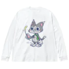 ﾓﾘ('ω')ﾓﾘのぬこ01 Big Long Sleeve T-Shirt