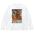 寿めでたや(ukiyoe)のUKIYOE 浮世絵 SAMURAI；水滸伝豪傑 ビッグシルエットロングスリーブTシャツ