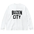 JIMOTOE Wear Local Japanの豊前市 BUZEN CITY Big Long Sleeve T-Shirt