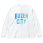 JIMOTOE Wear Local Japanの豊前市 BUZEN CITY Big Long Sleeve T-Shirt