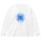 Cyan's graphicsのBlue graphics(circle) ビッグシルエットロングスリーブTシャツ