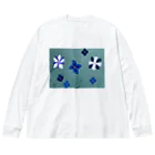 zimei-diary のジャワ小花更紗 ビッグシルエットロングスリーブTシャツ