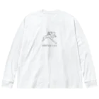 ヘンテコデザイン専門店　SYUNLABOの鳥獣戯画　因幡卯阿々の白兎 Big Long Sleeve T-Shirt