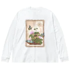 kitaooji shop SUZURI店のTraveling butterfly Big Long Sleeve T-Shirt