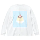 さきまるらんどのプリンのプリーツちゃん Big Long Sleeve T-Shirt