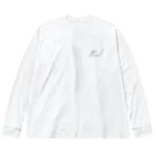 caMeLLiaのエビをくわえて逃亡するが強風に煽られ足が進まない猫Tシャツ Big Long Sleeve T-Shirt