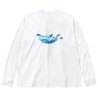 ヒロシオーバーダイブのペンギン、夏の海を泳ぐ。 Big Long Sleeve T-Shirt