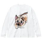 宇寅。の泥棒フェイスの子犬 Big Long Sleeve T-Shirt