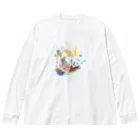 YUTAKAYAMATOJIの見える森と見えない道 Big Long Sleeve T-Shirt