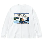 寿めでたや(ukiyoe)の葛飾北斎_冨嶽三十六景　信州諏訪湖 Big Long Sleeve T-Shirt