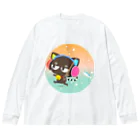 ゆるかわグラデーション＠NonnoDesignLaboのノンノネコ Big Long Sleeve T-Shirt