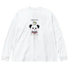 虹色PLUSのパンダカフェ　トリコロール Big Long Sleeve T-Shirt