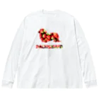 onehappinessのいちご　ダックス ビッグシルエットロングスリーブTシャツ