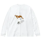 モモセ イトのアザラシ(猫)と(白茶)トラ(猫) Big Long Sleeve T-Shirt