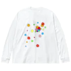 greetenのカラフル フラワー　花色 Big Long Sleeve T-Shirt