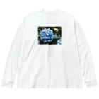 鯨田の紫陽花(あお) Big Long Sleeve T-Shirt