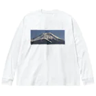 下田村の冠雪した富士山 Big Long Sleeve T-Shirt