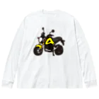 HSMT design@NO SK8iNGのGROM YELLOW ビッグシルエットロングスリーブTシャツ