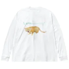 kitaooji shop SUZURI店のシャーするスナネコ Big Long Sleeve T-Shirt