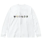 安定感企画　売店の安定感企画ロゴ編　にゃんこ整列 Big Long Sleeve T-Shirt