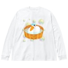 Lily bird（リリーバード）のほわほわ水浴びコールダック♪ Big Long Sleeve T-Shirt