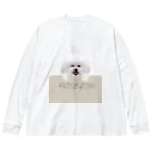 hummingbirdのビションフリーゼ　bichon frise  ビッグシルエットロングスリーブTシャツ