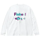 ワカボンドのレトロなフィッシュ Big Long Sleeve T-Shirt