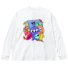 おはる屋さんのカラフルなおばけ達 Big Long Sleeve T-Shirt