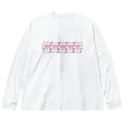 ぶたこさん。のぶたこのラインダンス(立) Big Long Sleeve T-Shirt