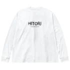 文字でもじもじ 文字ＴシャツのHITORI ビッグシルエットロングスリーブTシャツ