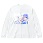 kodo_kodoの水色のサブカルちゃん ビッグシルエットロングスリーブTシャツ