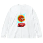 🕷Ame-shop🦇のPizza Point Big Long Sleeve T-Shirt