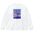 grinの浅葱と桃のやまとそら Big Long Sleeve T-Shirt