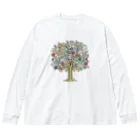 Wonder Bird Forestの不思議の森の大きな樹[WBF006] Big Long Sleeve T-Shirt