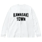 JIMOTOE Wear Local Japanの川崎町 KAWASAKI TOWN Big Long Sleeve T-Shirt