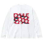 ぼくちん。のぼくちん RED ビッグシルエットロングスリーブTシャツ