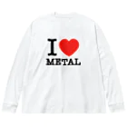 HachijuhachiのI LOVE METAL ビッグシルエットロングスリーブTシャツ