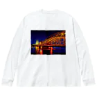 GALLERY misutawoのドイツ 夜のホーエンツォレルン橋とケルン大聖堂 Big Long Sleeve T-Shirt