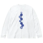 cuuyabowの麻の葉NAVY Big Long Sleeve T-Shirt