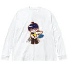 はりねずこのイラストのダーツ男子海斗くん Big Long Sleeve T-Shirt